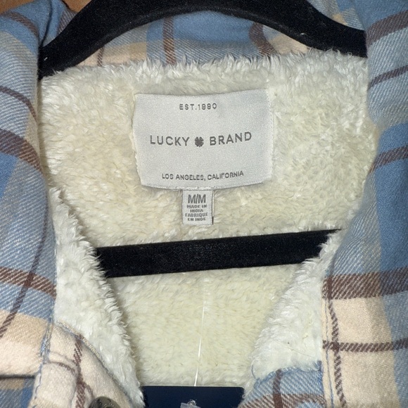 Lucky Brand Blue and Cream Plaid Jacket - Picture 3 of 3